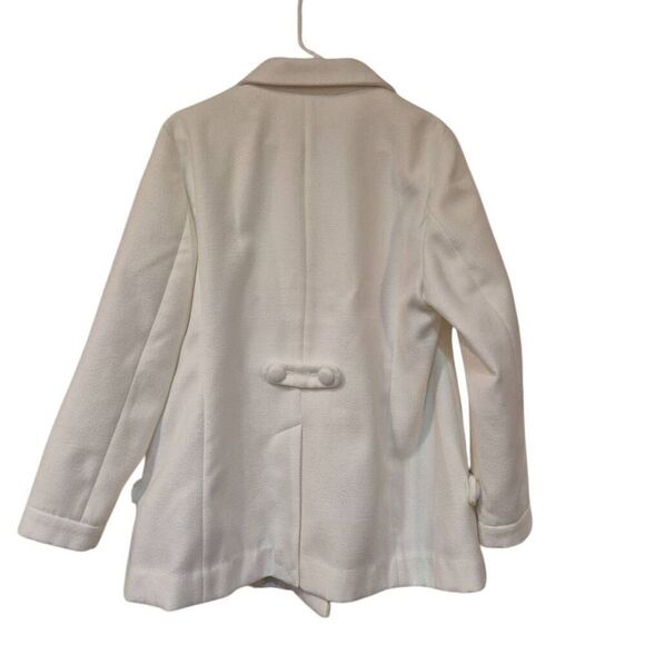 Chico's Women's Off White Poly/Rayon/Spandex Fleece Button Front Jacket - Picture 2 of 12